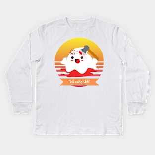 Halloween Cute Ghost Bit Salty TBH Kids Long Sleeve T-Shirt